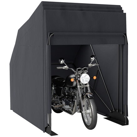 Skládací venkovní motocyklový kryt 345 x 135 x 191 cm C30-035V00BK Outsunny | černý