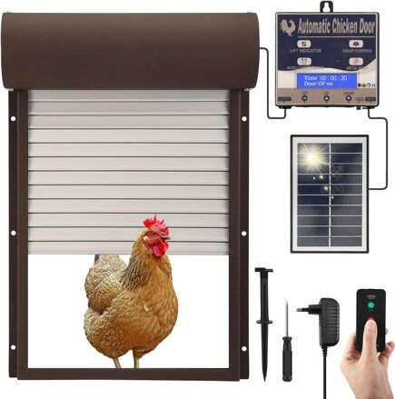 Automatická dvířka do kurníku časovač sensor solar