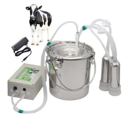 Dojicí stroj na krávy 5l,  regulace rychlosti pulzace, automatické zastavení dojicího stroje