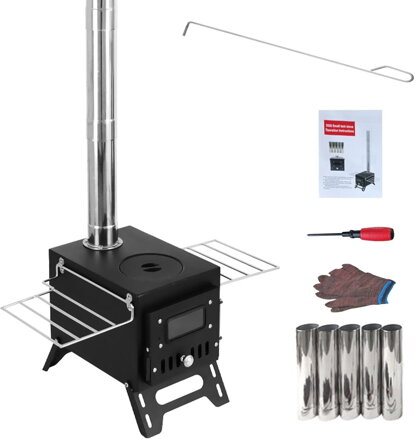 Přenosná venkovní kamna na dřevo kempinková kamna