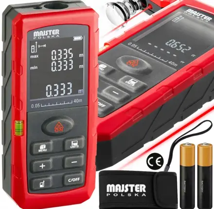 Laserový dálkoměr digitální měřič vzdálenosti 40 m vodováha originální  0025 PRO