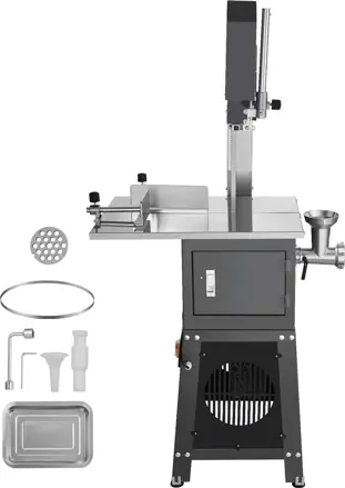 Elektrická pásová pila na maso - nerezová ocel, tloušťka řezu 7,09", na vepřové, hovězí a další maso 550W | JG-250