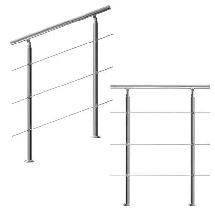 Schodišťové zábradlí nerezové 100cm 2 vzpěry