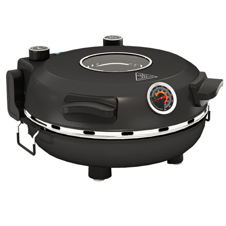 Elektrická pec na pizzu Elektrická pec na pizzu HOMCOM 430 ℃, 1200 W, s kamennou deskou 30 cm, časovačem, průzorem, nerezovou oceli