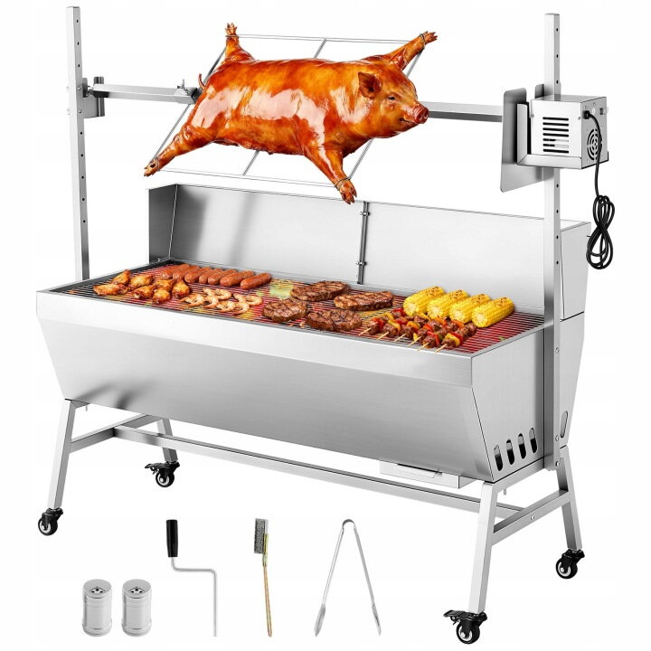 Gril na jehně sele vepřové elektrický, 121,8 cm 38 W Nosnost 60 kg  VEVVO05
