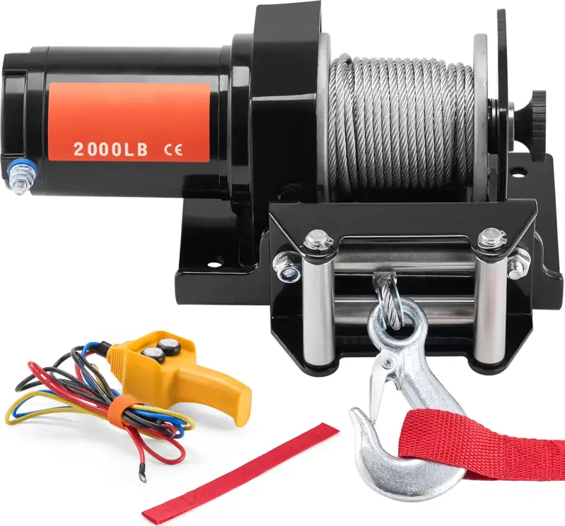 Elektrický naviják, 907Kg, 12 V DC, ATV/UTV, s ocelovým lanem 39 ft, dálkové ovládání, IP55, vodotěsný, pro tažení v terénu Succe Elektrický naviják, 907Kg, 12 V DC, ATV/UTV, s ocelovým lanem 39 ft, dálkové ovládání, IP55, vodotěsný, pro tažení v terénu Succe