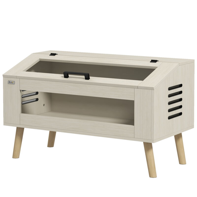 Terárium pro plazy, box pro ještěrky, 140 litrů, kompatibilní s vyhřívací podložkou, skleněné okénko Terárium pro plazy, box pro ještěrky, 140 litrů, kompatibilní s vyhřívací podložkou, skleněné okénko