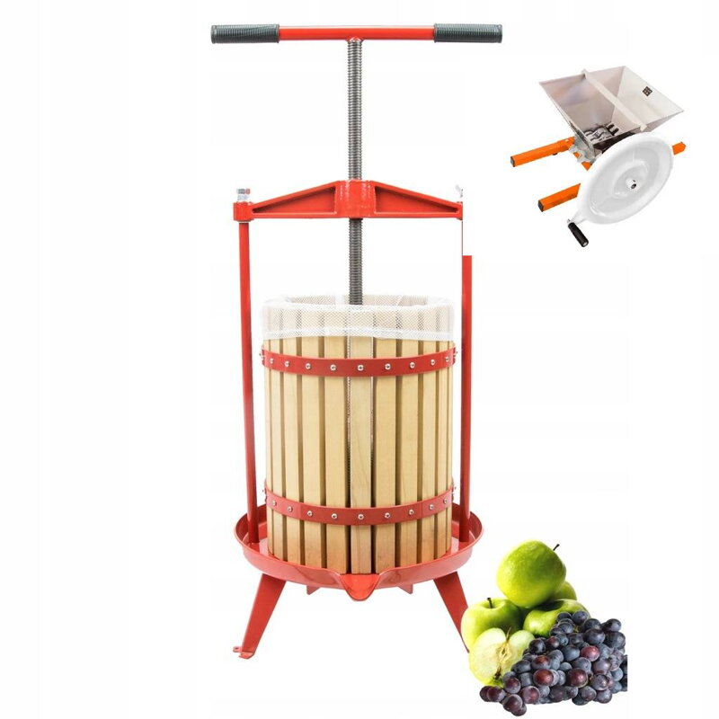 Lis na ovoce rámový bukový 18l plus mlýnek drtič na ovoce 7l lux plus FP9251 | červená