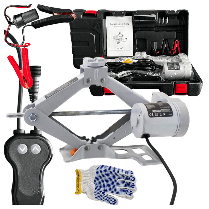 Elektrický nůžkový zvedák 2 T, 12V, 350mm Bituxx MB15861