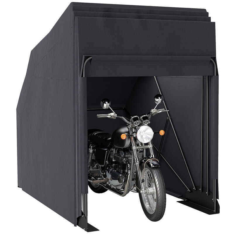 Skládací venkovní motocyklový kryt 345 x 135 x 191 cm C30-035V00BK Outsunny | černý