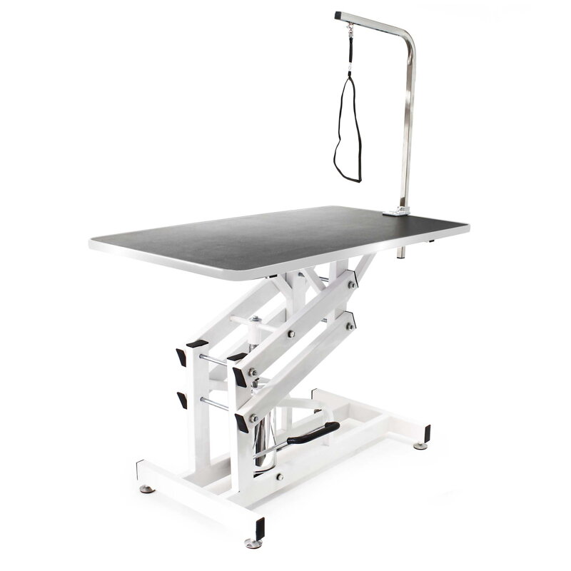 Stříhací stůl pro psy a kočky, 108x60x55,5-92,5 cm, hydraulický stříhací stůl, skládací, stříhací stůl Stříhací stůl pro psy a kočky, 108x60x55,5-92,5 cm, hydraulický stříhací stůl, skládací, stříhací stůl