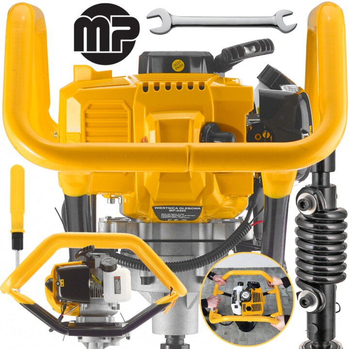 BENZÍNOVÁ PŮDNÍ VRTAČKA vrták HEXAGON+ GRYZZLY majster MP0405 10/20/30