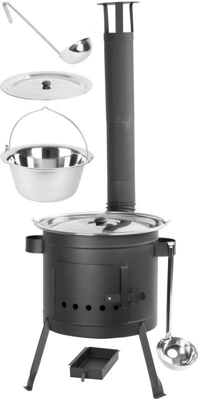 Kotlíkový Partyset na guláš , komplet, 13 lit. kotlík, s naběračkou, poklicí a vařečkou Strend 