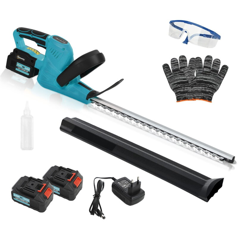 Elektrické akumulátorové  nůžky na živý plot  o délce střihu 51 cm  baterie 2 ks set