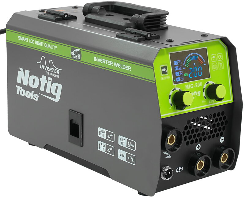 Invertorová svářečka MIG MMA flux/MMA/TIG lift 200 NOTIG TOOLS N1304