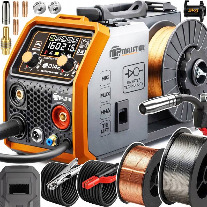 Invertorová svářečka MIGOMAT IGBT FLUX MIG MAG MMA Majster MP0142 Pro 5 kg