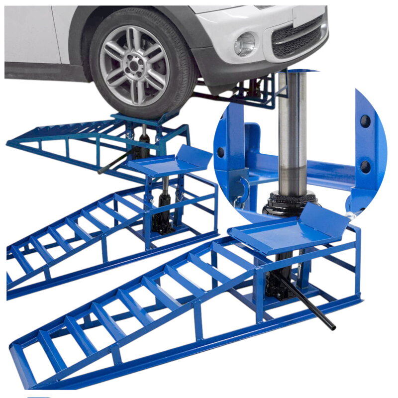 Nájezdová rampa s hydraulickým zvedákem
