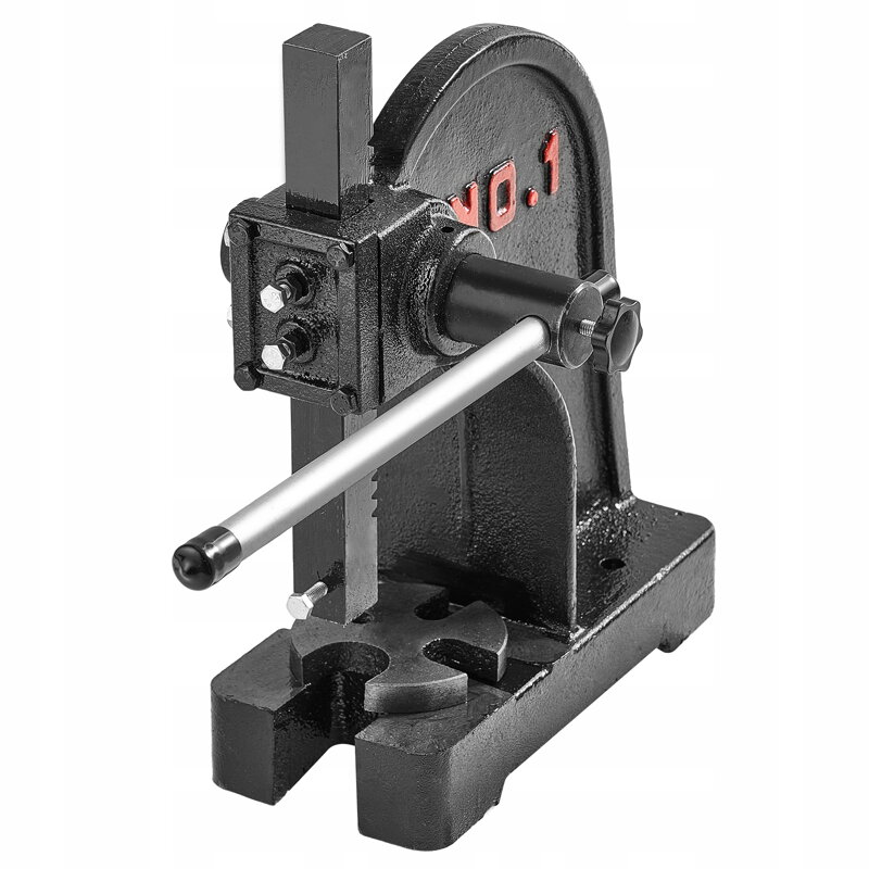 Ruční pákový lis s tlakem 1 tuny, maximální výška 150 mm, kov, kůže a ruční práce AP-1